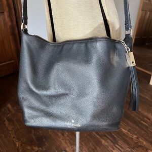 Kate Spade Black Pebbled Leather Crossbody Purse